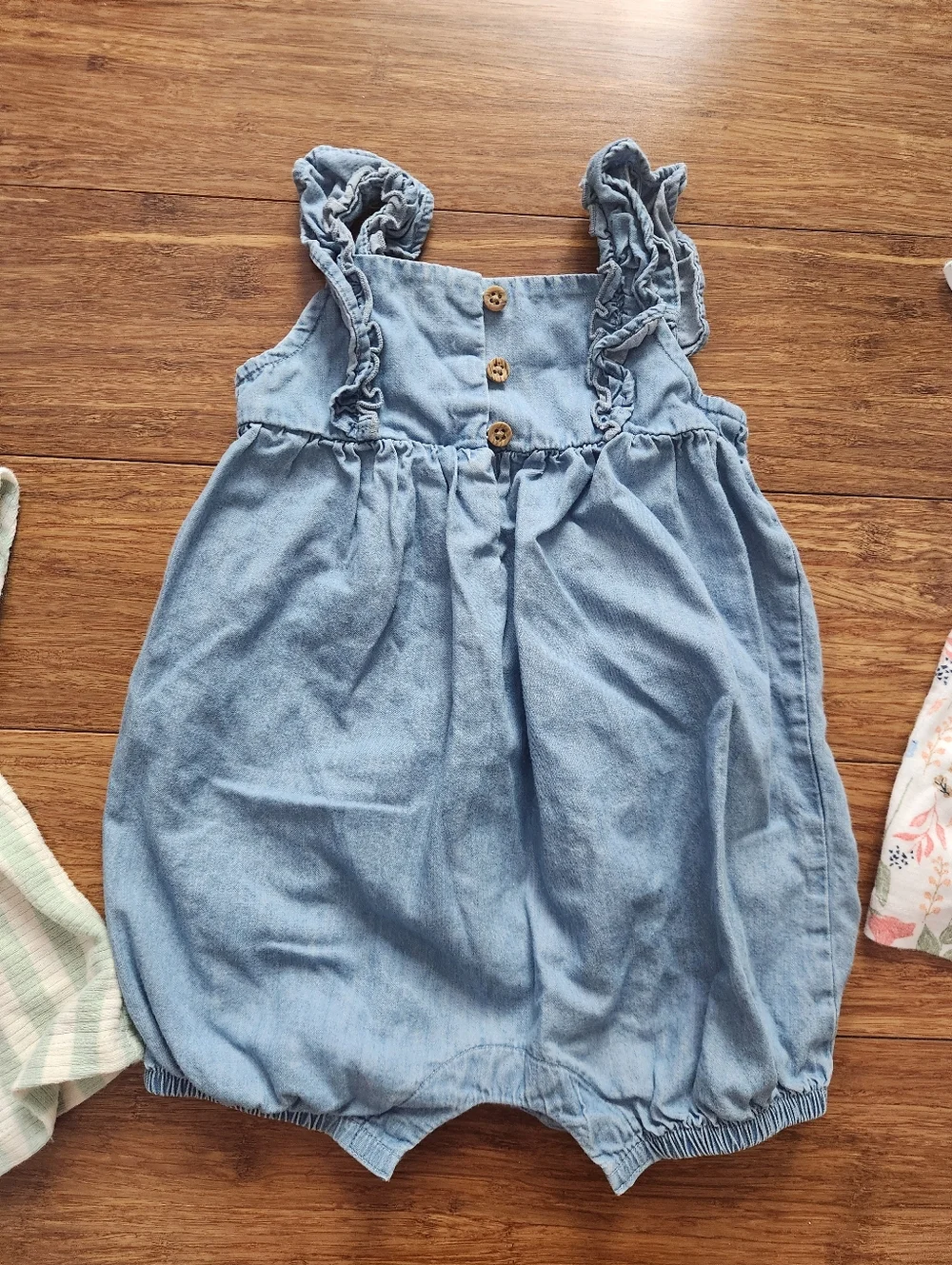 Set Of 3 Baby Girl Summer Outfits- 2 Dresses And 1 Shorts Romper, 6-9 Months